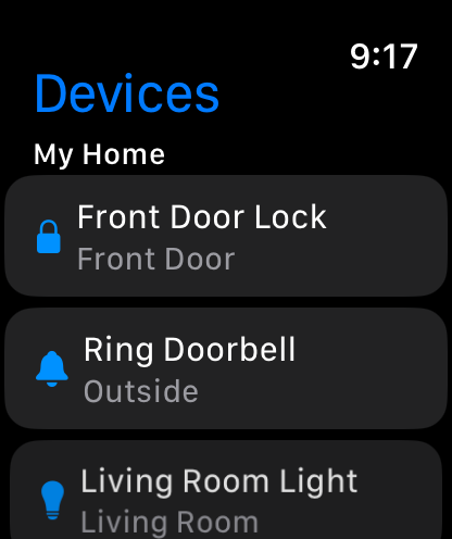 SmartHomeQR on Apple Watch